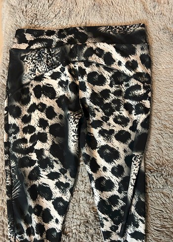 Leopar Desenli Kadın Tayt - Görsel 2