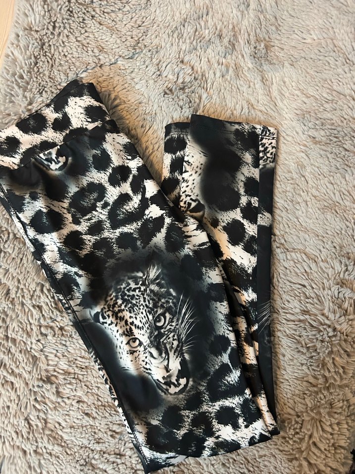 Leopar Desenli Kadın Tayt - Görsel 5