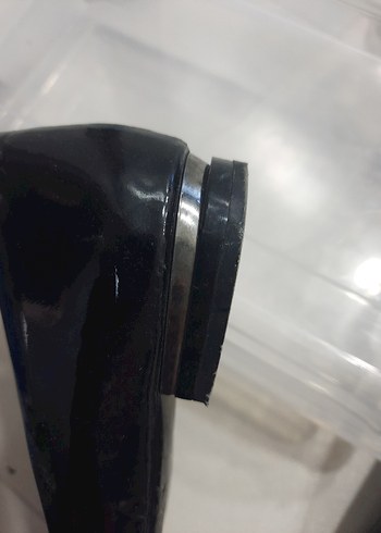 Siyah Fiyonklu  babet  Kadın Ayakkabı rugan - Görsel 3