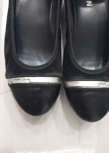 Klasik Siyah Tokalı Dolgu Topuk Kadın Babet - Görsel 3