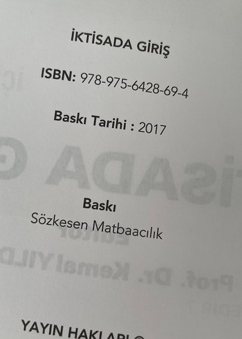 İktisada Giriş 9. Baskı - Kemal Yıldırım - Görsel 2