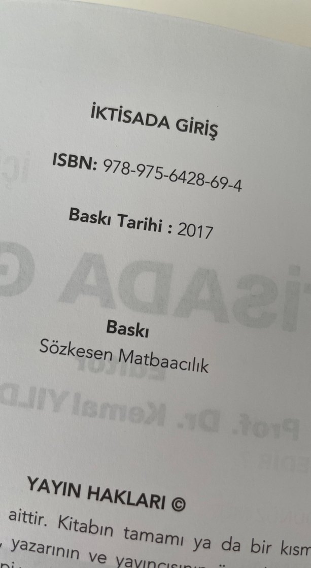 İktisada Giriş 9. Baskı - Kemal Yıldırım - Görsel 2