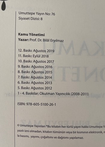 Kamu Yönetimi - Prof. Dr. Bilal Eryılmaz - Görsel 2