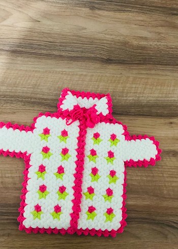 Çok Renkli Örgü Yelek Şeklinde Banyo lifi - Görsel 3