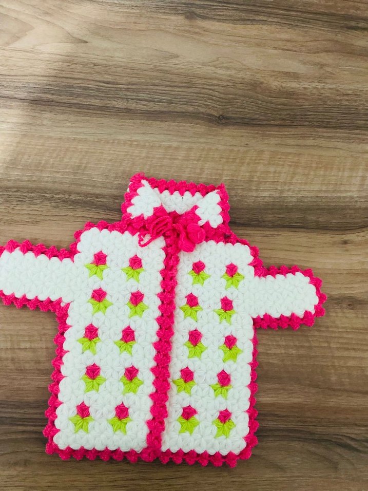 Çok Renkli Örgü Yelek Şeklinde Banyo lifi - Görsel 3