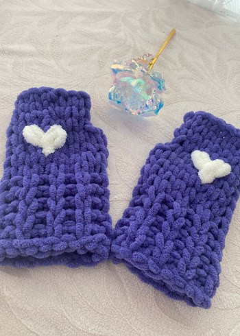 Mor Örgü Bohem Kadın Eldiveni - Görsel 3