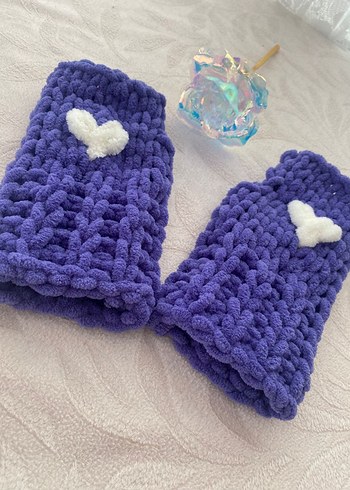 Mor Örgü Bohem Kadın Eldiveni - Görsel 2