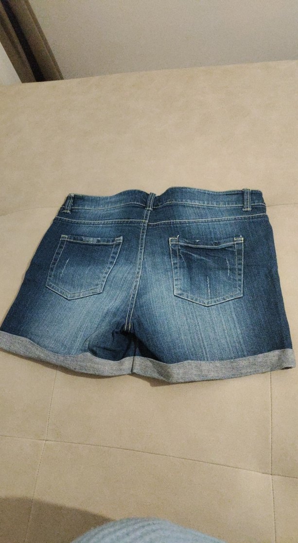 Kadın Mavi Denim Mini Şort - Görsel 2