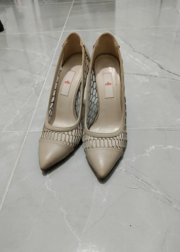 Bej Detaylı İnce Topuklu Kadın Stiletto - Görsel 2