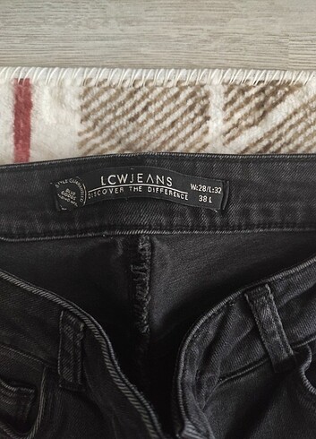 38 Beden Siyah İspanyol paça kot pantalon 38 beden (L)