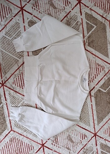 Addax beyaz sweatshirt