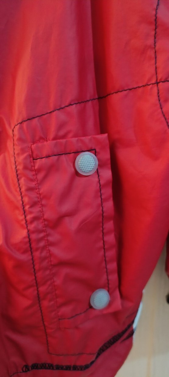 Kırmızı Düğmeli Erkek Ceket yağmurluk - Görsel 3