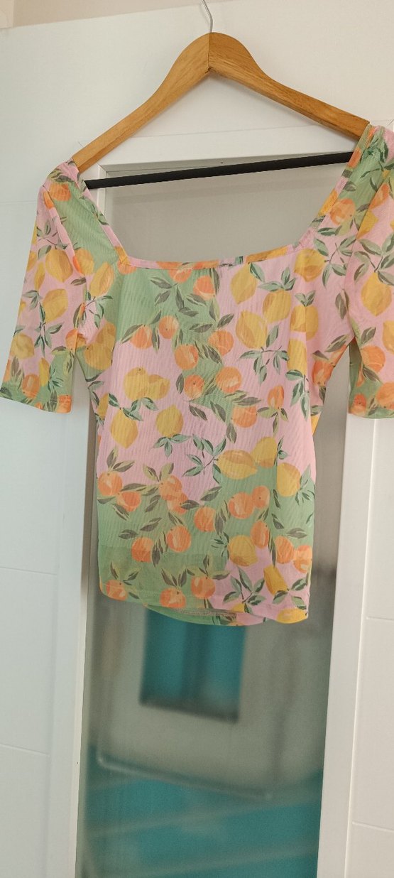 Pembe Bohem Kısa Kollu Piliseli Bluz - Görsel 4