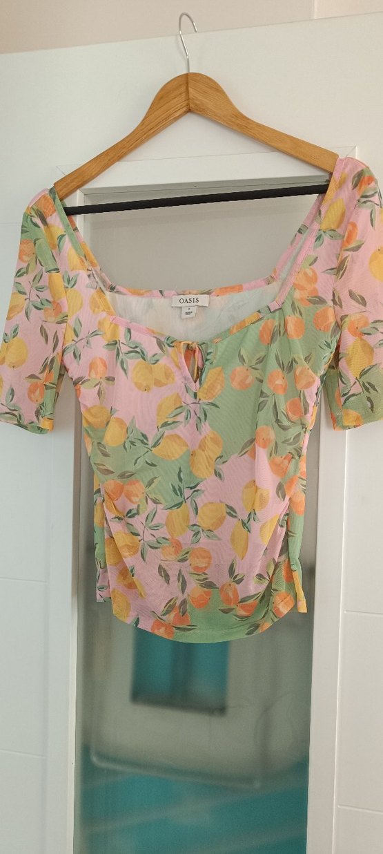 Pembe Bohem Kısa Kollu Piliseli Bluz - Görsel 2