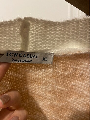 Kadın hırka krem açık pudra pembe - Görsel 3