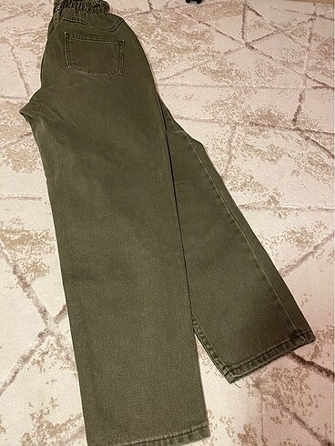 Kadın mom jean kot pantolon haki - Görsel 4