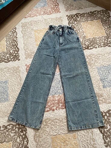 Kadın wide leg jean kot pantolon