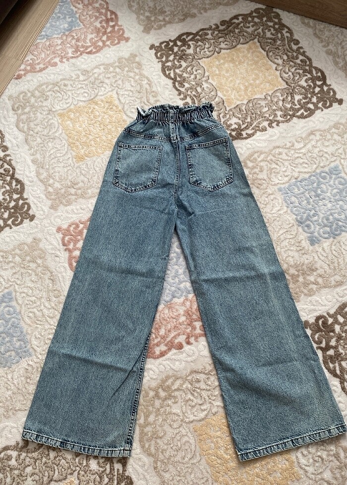 Kadın wide leg jean kot pantolon - Görsel 5