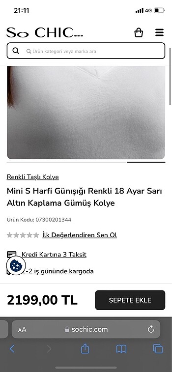 Beden So chic altın kaplama s harfli gümüş kolye