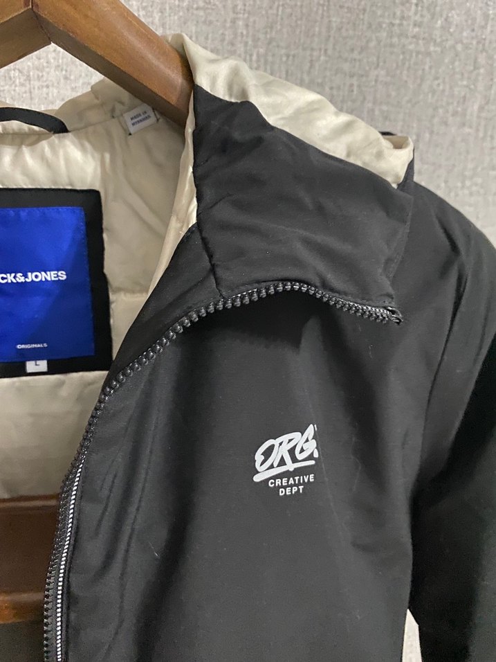 Jack and jones Siyah Fermuarlı Erkek şişme Mont - Görsel 5