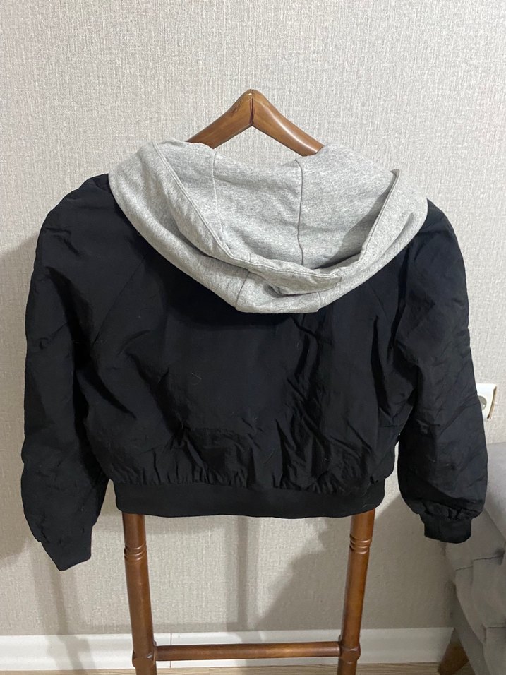 Siyah Kadın Bomber Ceket - Görsel 2