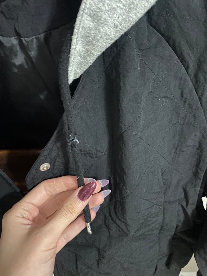 Siyah Kadın Bomber Ceket - Görsel 4