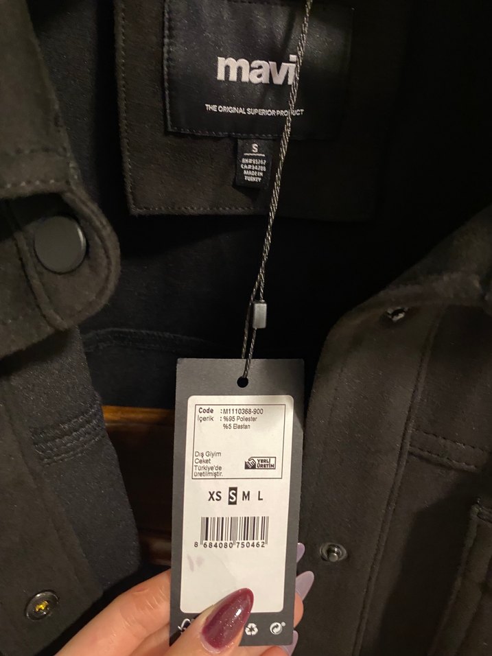 Siyah Süet Düğmeli erkek Ceket - Görsel 4