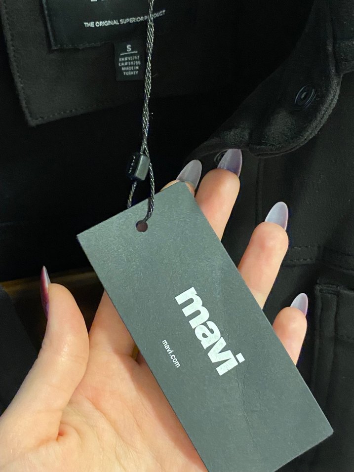 Siyah Süet Düğmeli erkek Ceket - Görsel 5