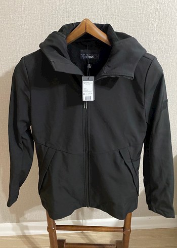 Siyah Yüksek Yakalı Fermuarlı Erkek Ceket - Görsel 6