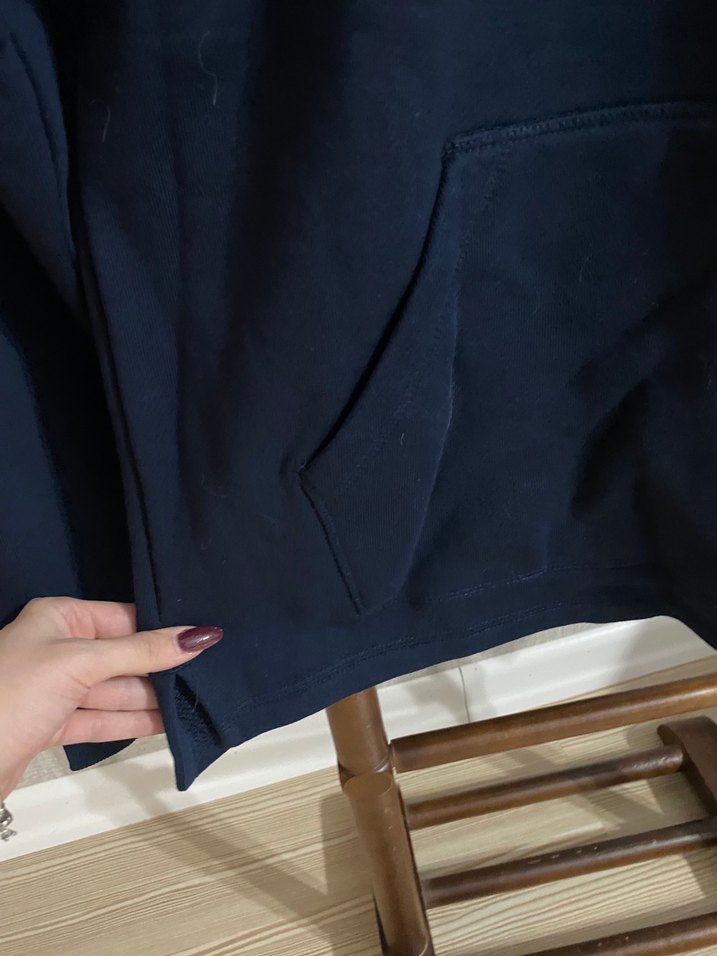 Erkek Lacivert Yarım Fermuarlı Sweatshirt - Görsel 4