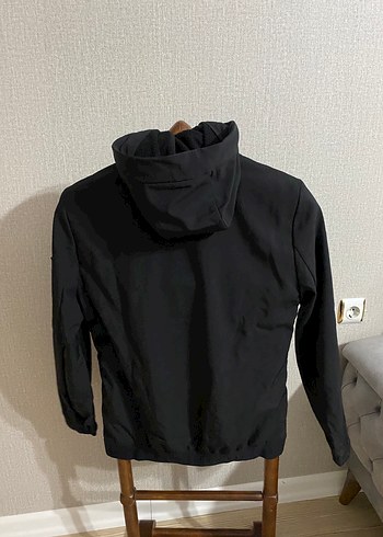 Siyah Yüksek Yakalı Fermuarlı Erkek Ceket - Görsel 7