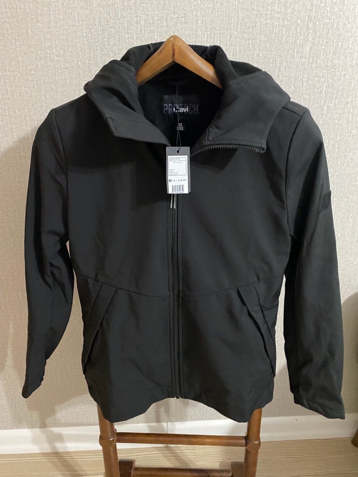 Siyah Yüksek Yakalı Fermuarlı Erkek Ceket - Görsel 5