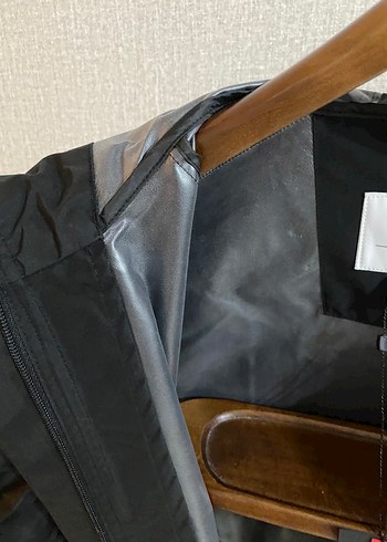 Kadın Siyah Midi Yağmurluk Kemerli - Görsel 5