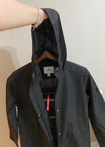 Kadın Siyah Midi Su Geçirmez Kemerli Yağmurluk - Görsel 9