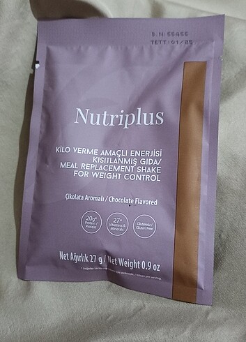 Nutriplus kilo verme Amaçlı Enerjisi kısıtlanmış gıda
