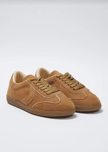 kahverengi Süet bayan Sneakers