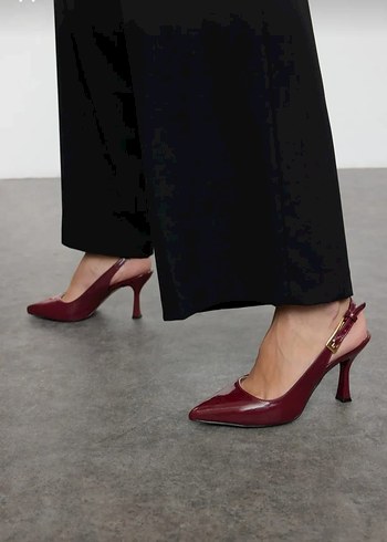 Bordo Klasik Stiletto Topuklu Kadın Ayakkabı