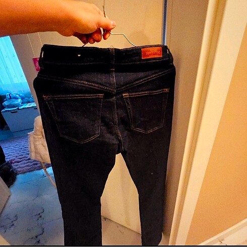 xs Beden Mango ispanyol paça hafif likralı denim pantolon