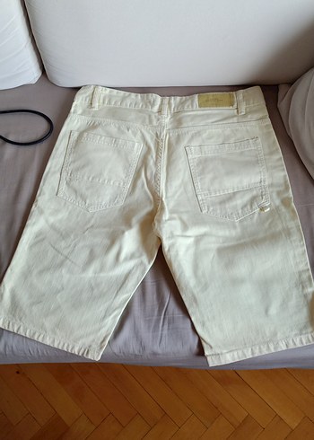 Bershka Pamuk Beyaz Erkek Şort