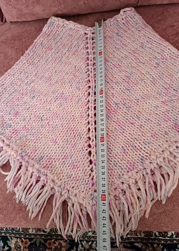 Kız Çocuk Örgü Panço - Görsel 3