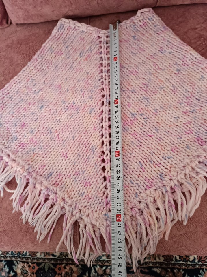 Kız Çocuk Örgü Panço - Görsel 3