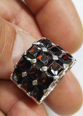 Tasarımcı EL İŞÇİLİĞİ GARNET GÜMÜŞ YÜZÜK