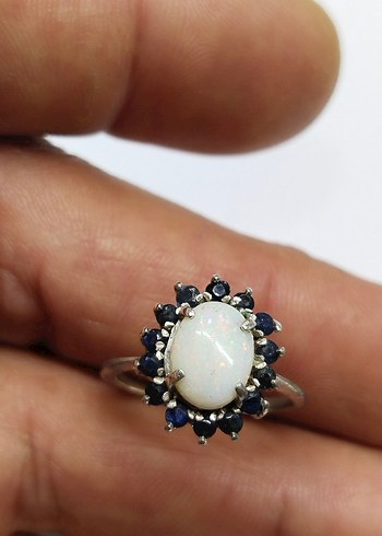 Diğer Bohem Opal ve Safir Vintage Yüzük