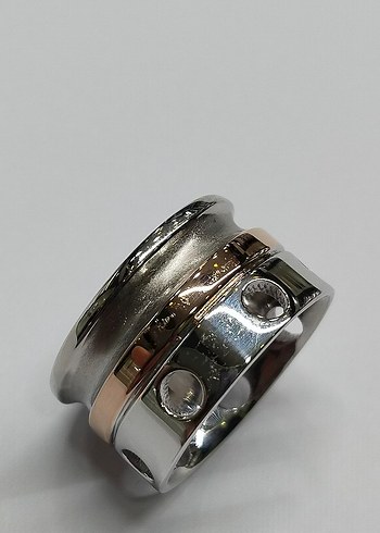  Beden beyaz Renk Parlak Metalik Vintage Kadın Yüzük