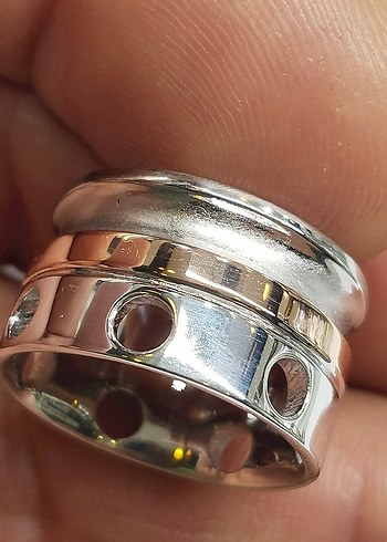 Parlak Metalik Vintage Kadın Yüzük