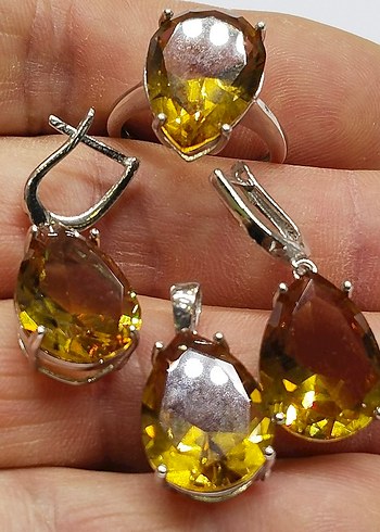  Beden 925 AYAR GÜMÜŞ SULTANİT SET