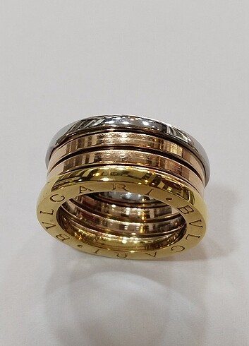 BVLGARİ UNİSEX ÜÇ RENK YÜZÜK 