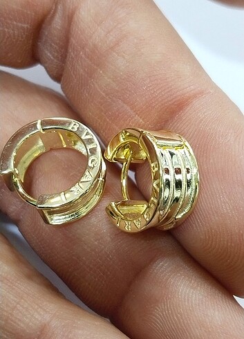  Beden BVLGARİ 925 AYAR GÜMÜŞ KÜPE 