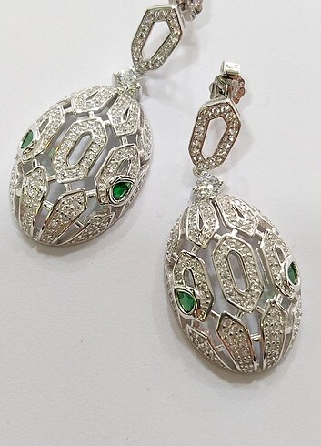  Beden BVLGARİ 925 AYAR GÜMÜŞ KÜPE 