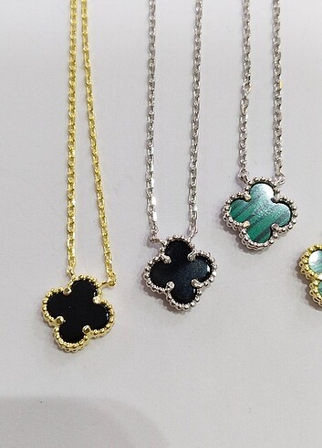 Beden çeşitli Renk VAN CLEEF ARPELS 925 AYAR GÜMÜŞ KOLYE